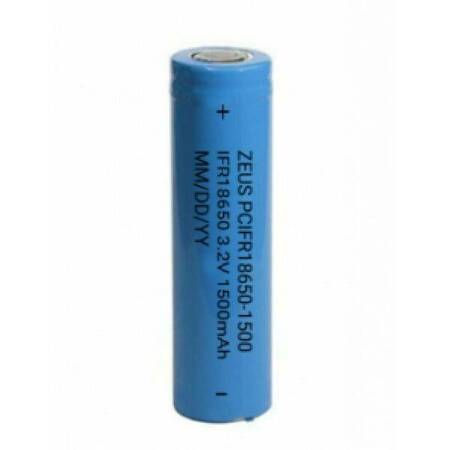 ZEUS BATTERY PRODUCTS 3.2V 1500MAH LIFEPO4 BATTERY PCIFR18650-1500